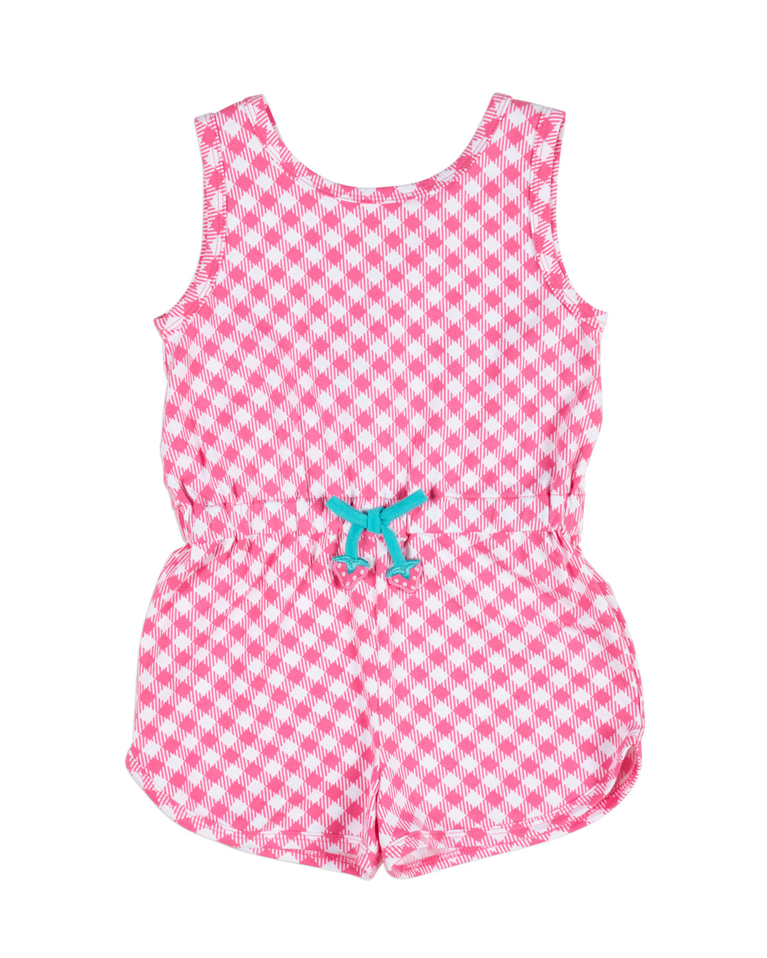 Gingham Print Knit Romper With Strawberries – Florence Eiseman