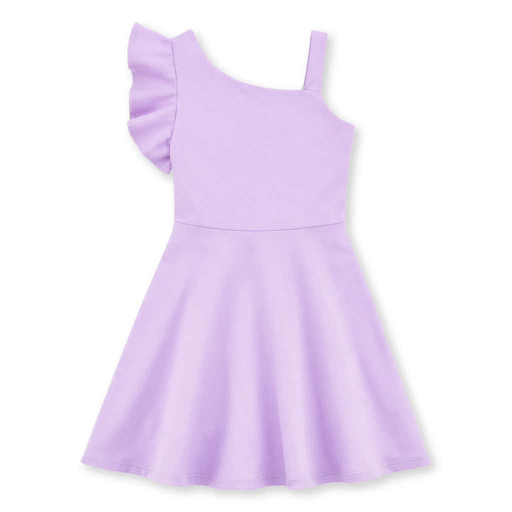 Scuba Knit Dress With Flutter Sleeve