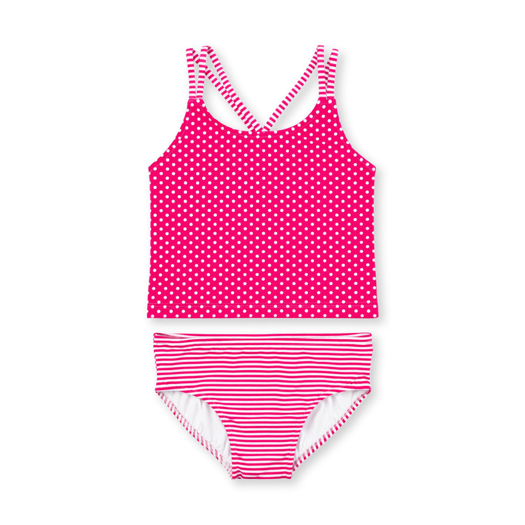 Polka Dot And Stripe Tankini