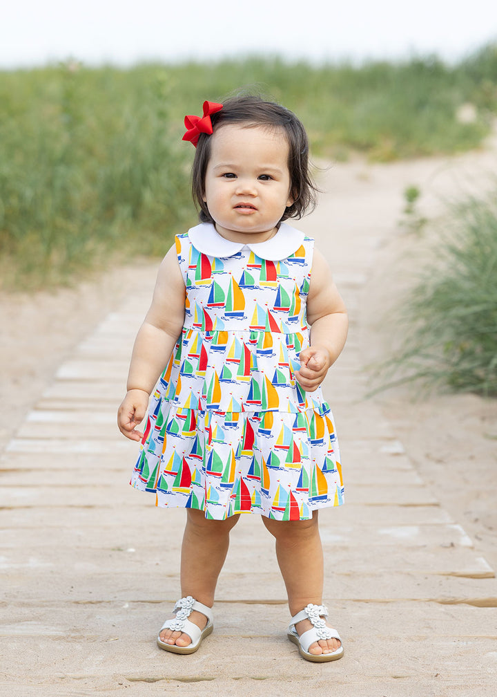 Sailboat Print Tiered Dress – Florence Eiseman