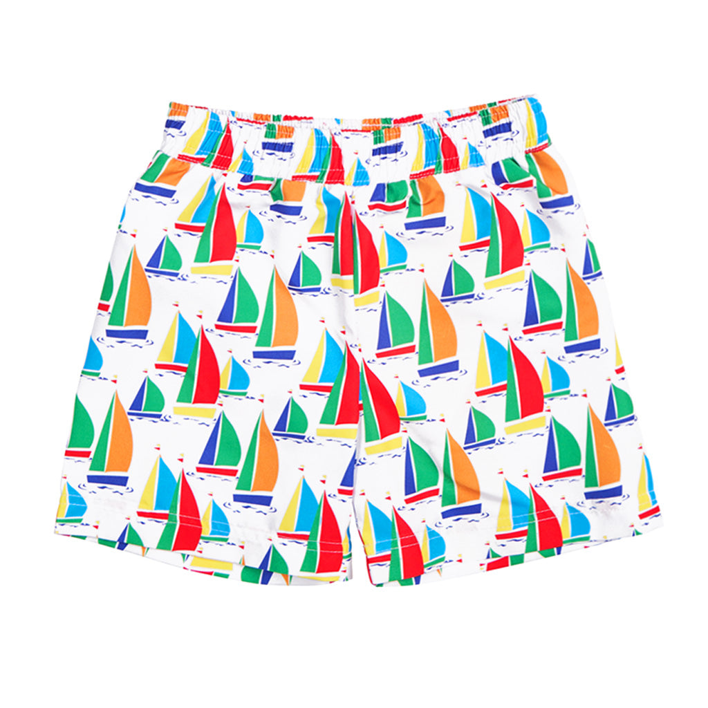 Sailboat Print Swim Trunk