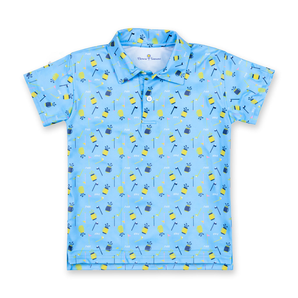 Golf Print Performance Knit Polo
