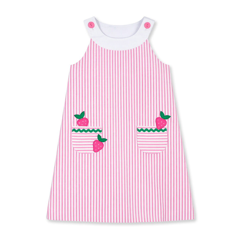 Seersucker Dress With Strawberries