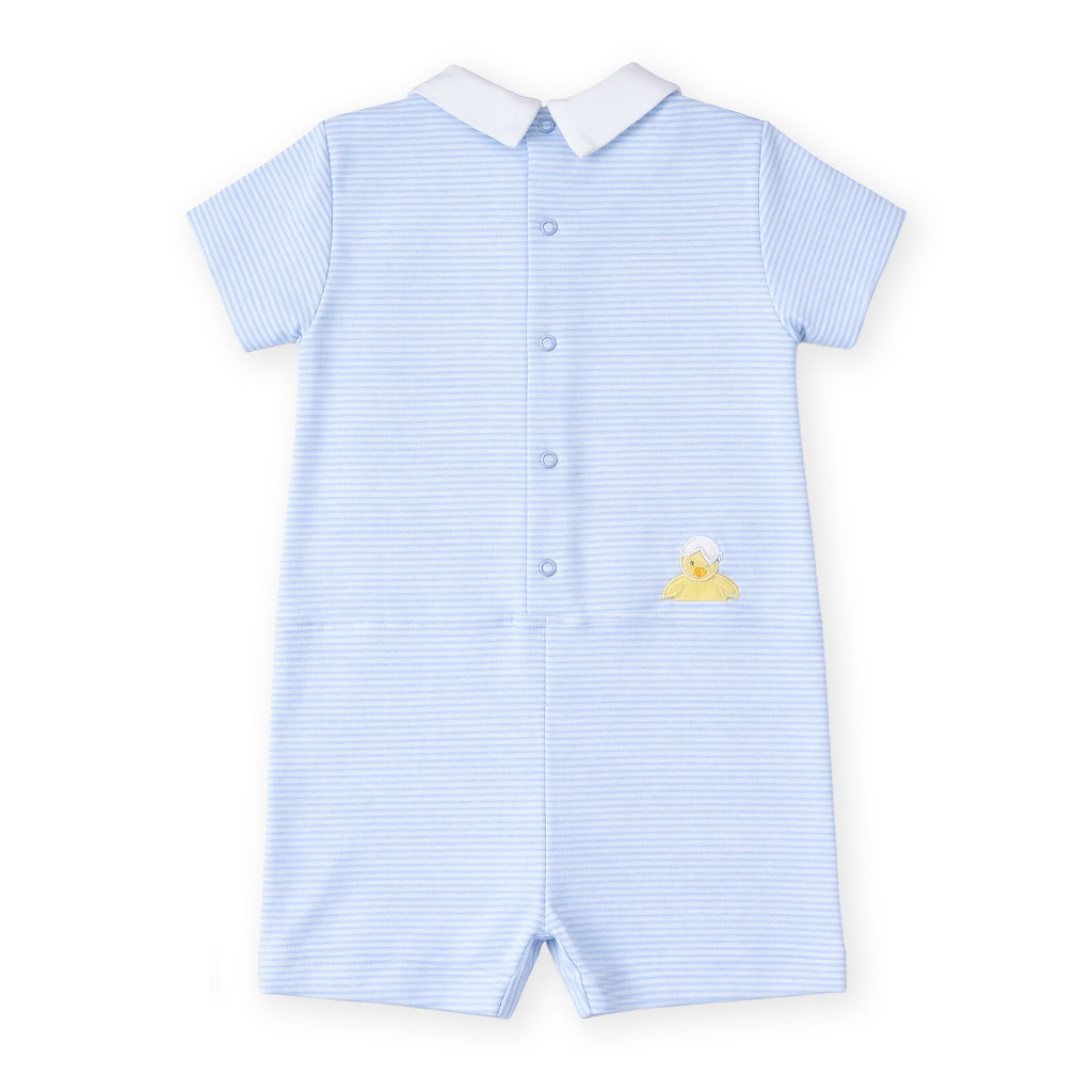 Stripe Knit Shortall With Chick