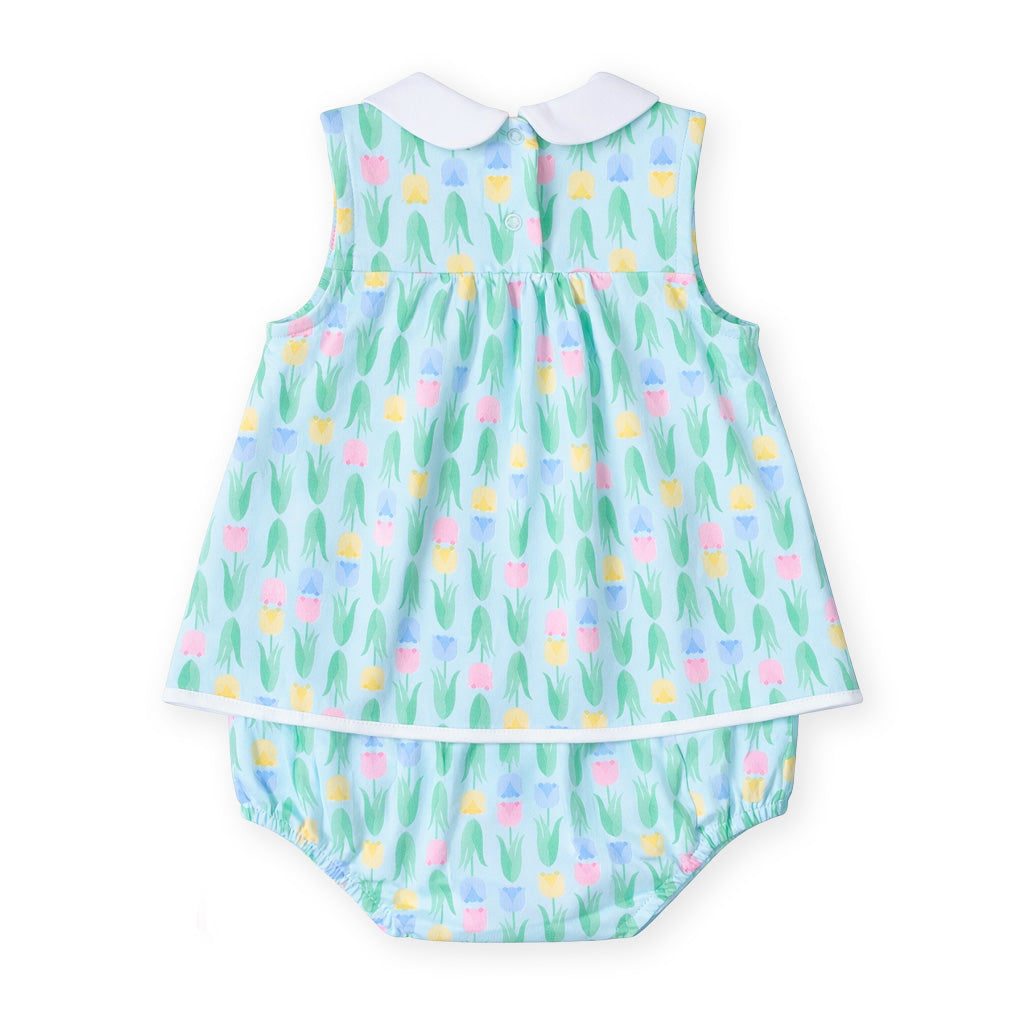 Printed Knit Tulip Romper