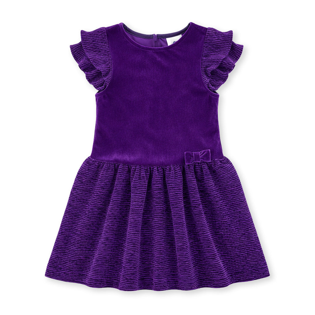 Stretch Velvet Dress With Tie