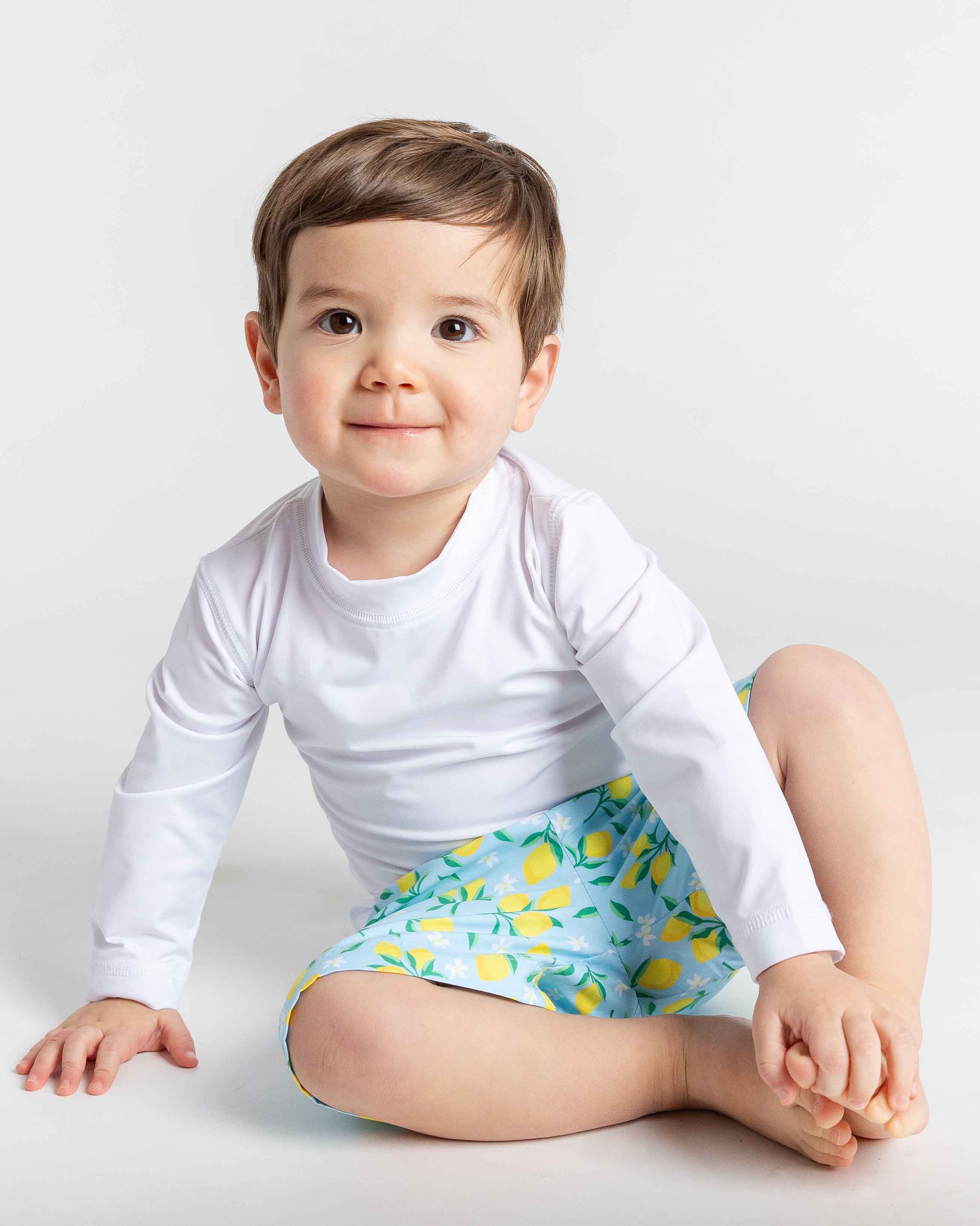 Lemon Print Swim Trunk
