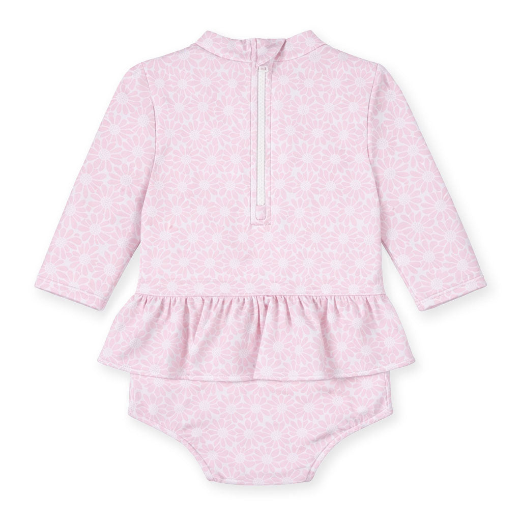 Floral Print Rash Guard Onesie