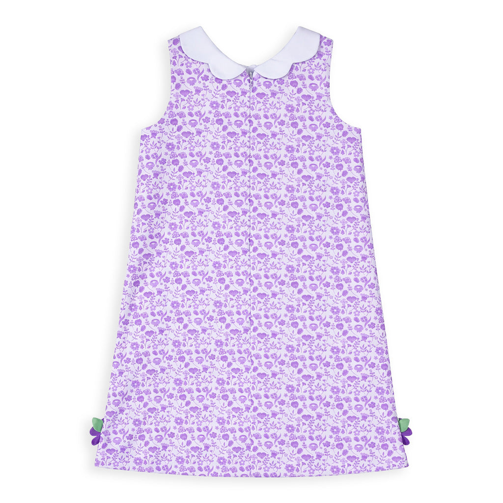 Printed Pique Dress with Flowers