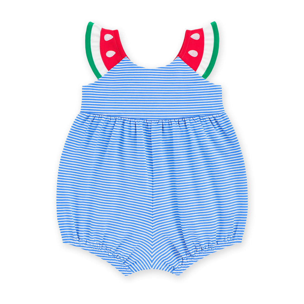 Seersucker Swimsuit With Watermelon