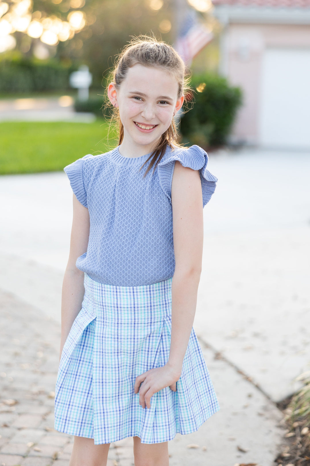 スカート MILK Check Pleats Skirt Blue & Beige sJXnznfQ_1080x.jpg?v=1761517124