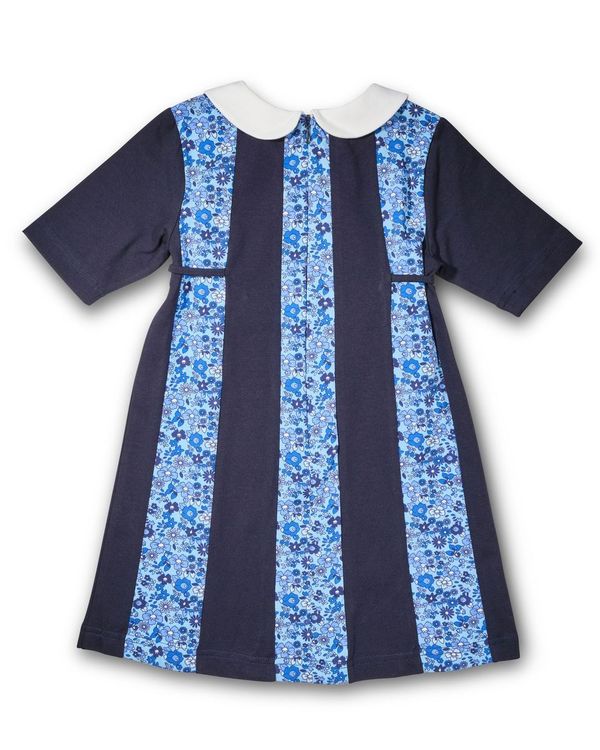 Floral Print Knit Colorblock Dress