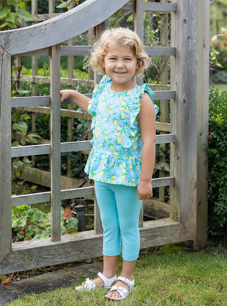 Lemon Print Top with Capri Legging – Florence Eiseman