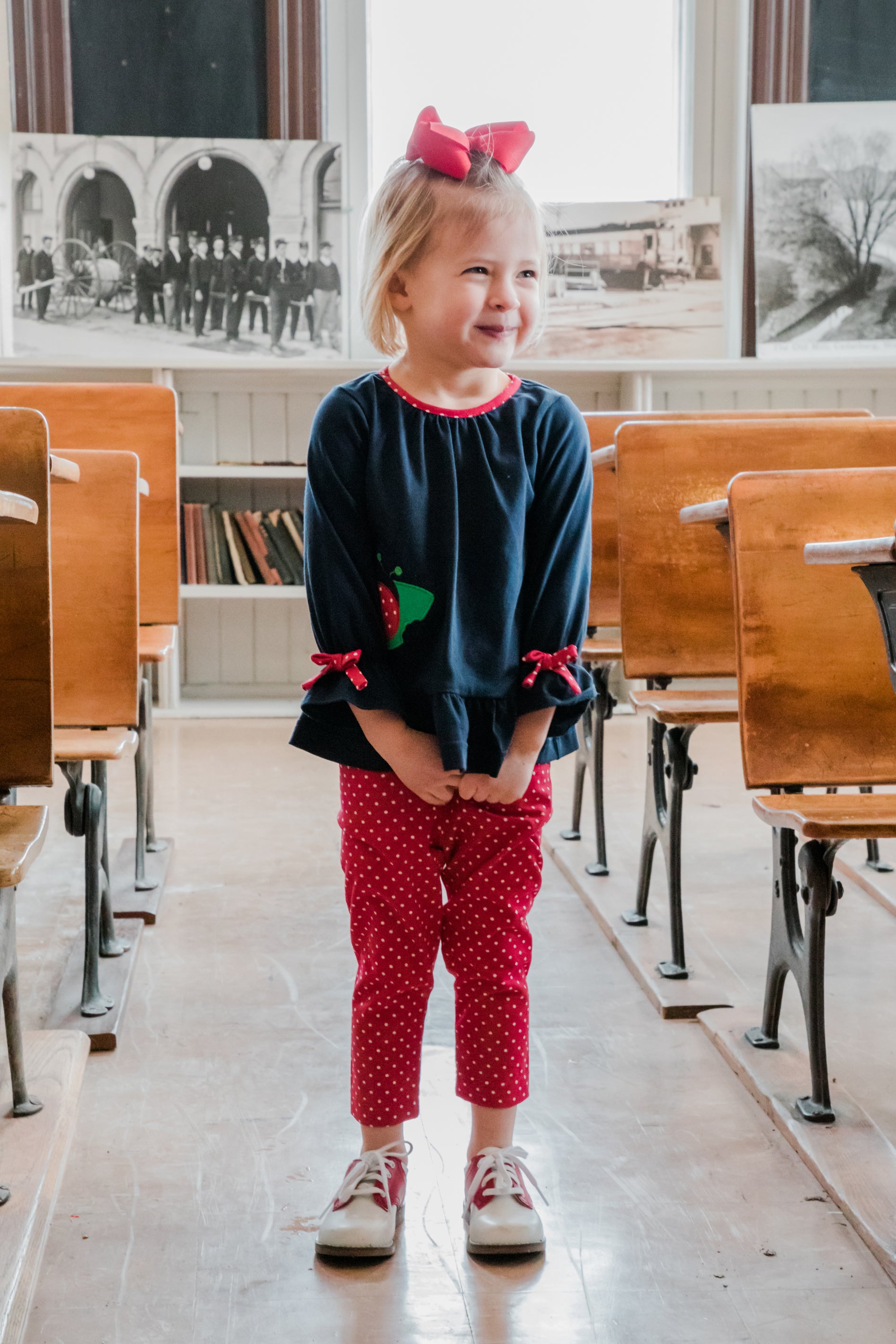 Red Printed Knit Legging
