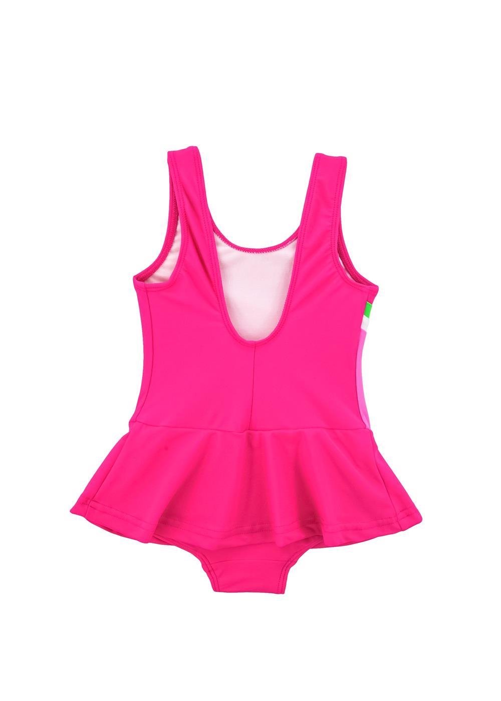 Back view of Pink Swimsuit with Watermelon motif