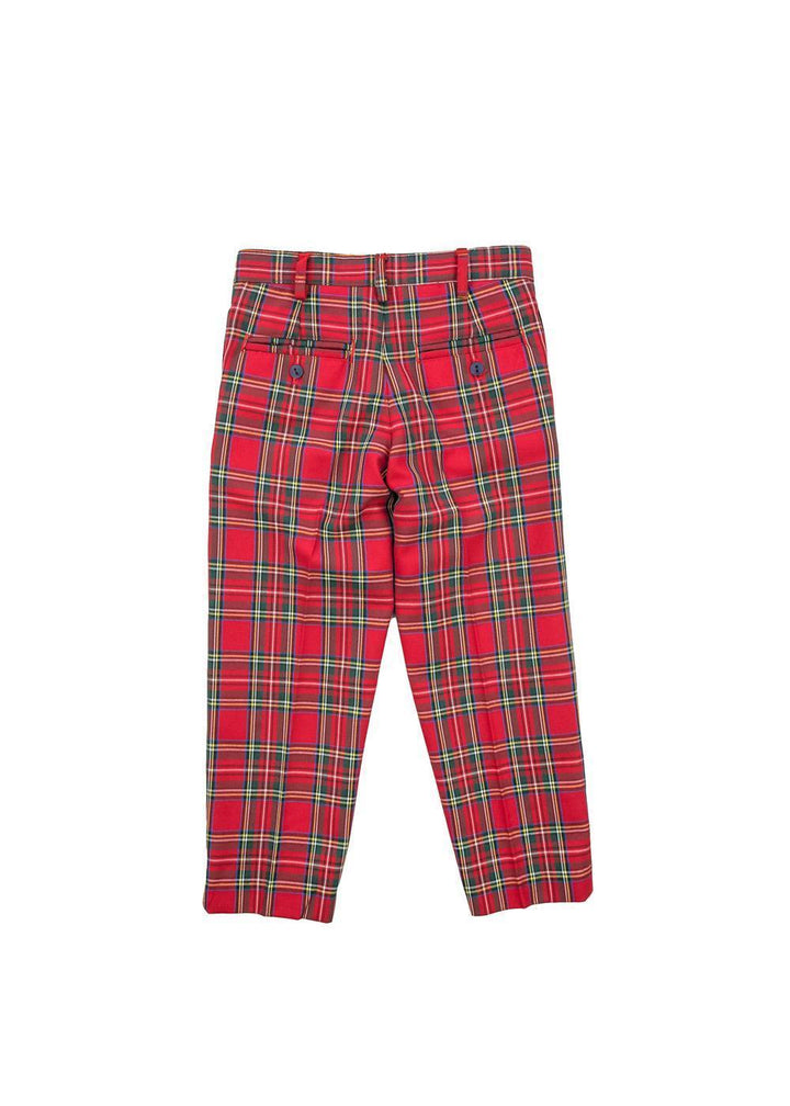 【Fano Studios】Tartan plaid color pants Fano Studios】Tartan plaid color pants Boy Holiday Red