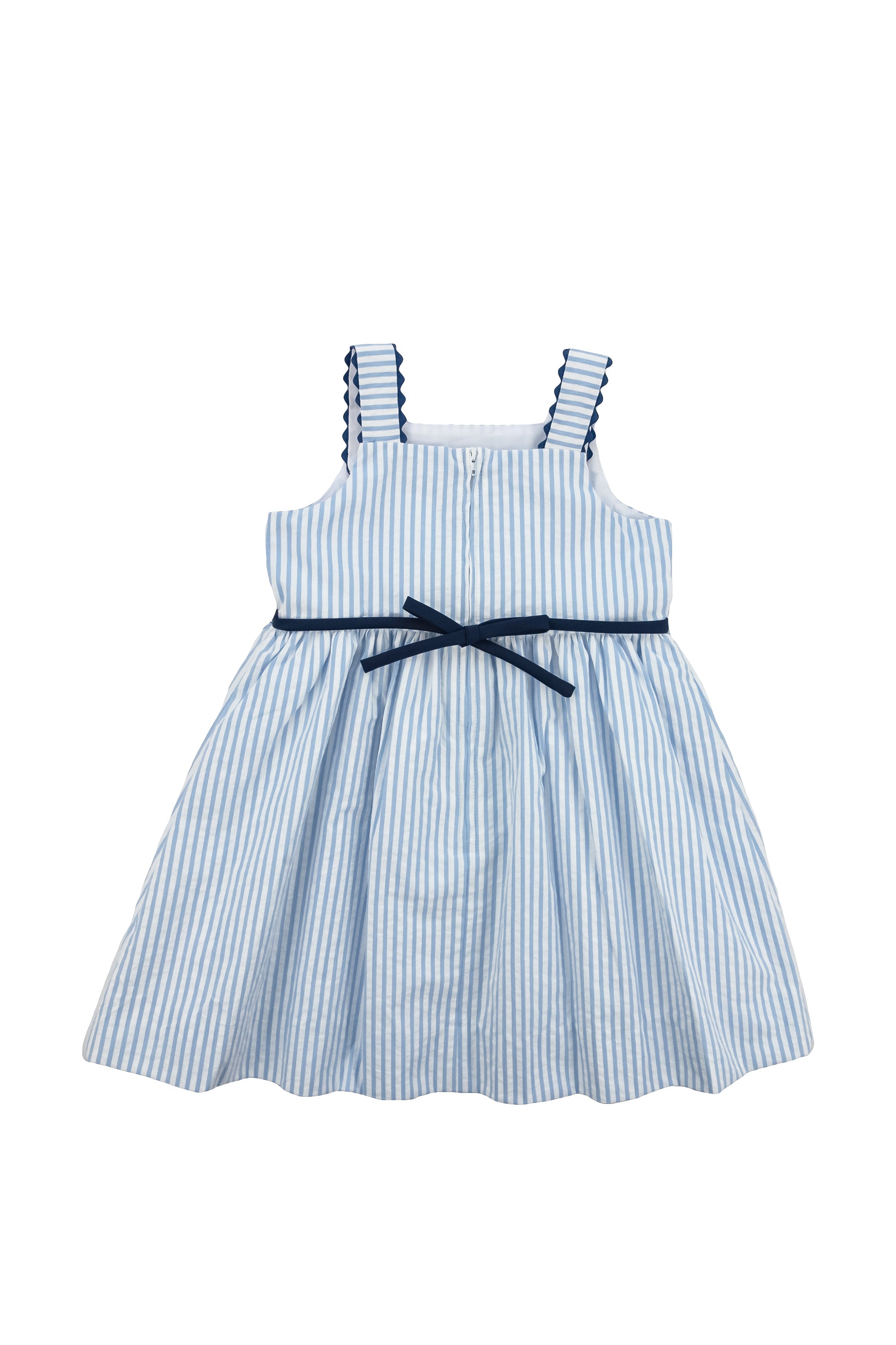 Back view of Seersucker Dress With Popscicles