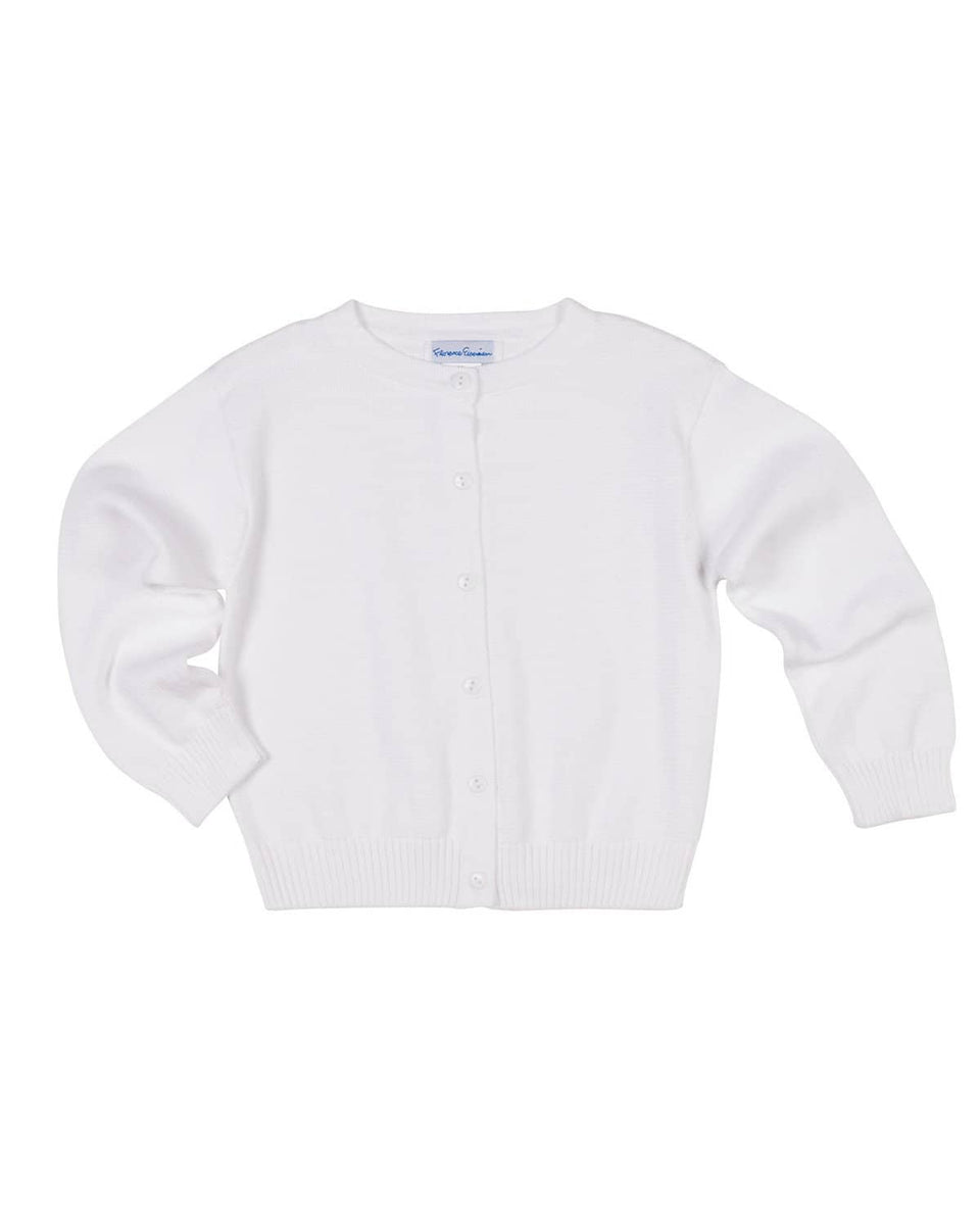Girls White Cardigan Sweater Florence Eiseman